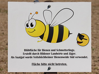 Bienenweide-Tafel